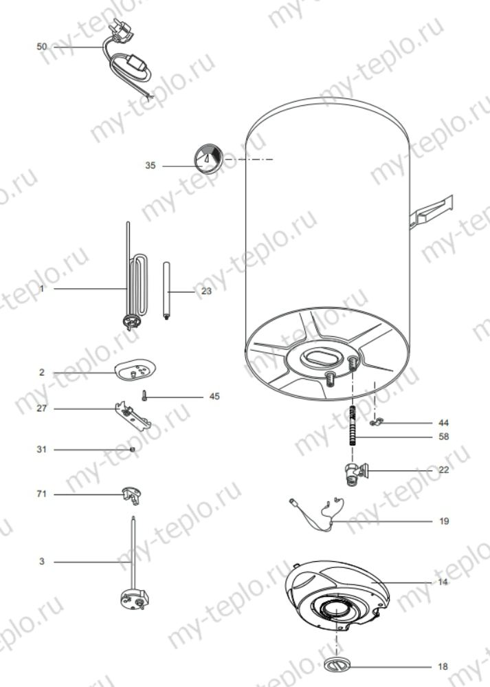 Запчасти Ariston ABS PRO R INOX 80 V купить в Миассе