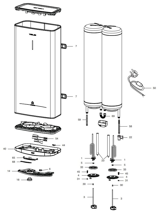 Запчасти Ariston VELIS TECH R ABS 80 купить в Миассе